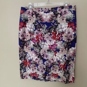 Talbots Purple Floral Skirt size 10
